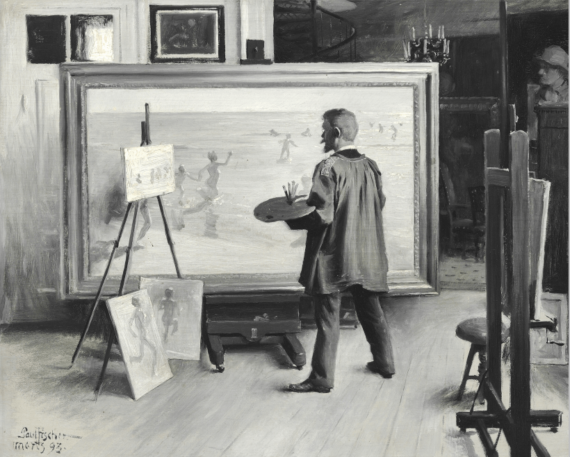 Krøyer maler badende drenge i Holckenhus